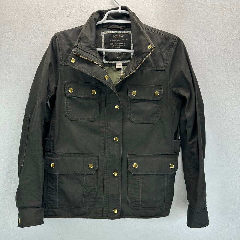 J. Crew Relaxed Boyfriend Field Jacket Olive Green Small